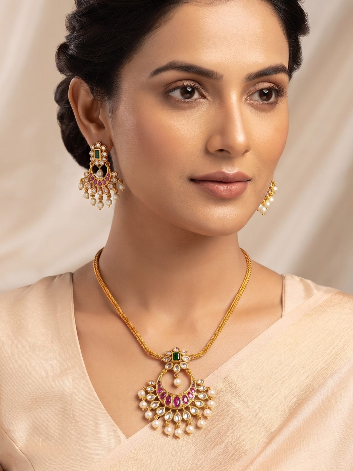 Aashvi South Indian Fashion Necklace Set