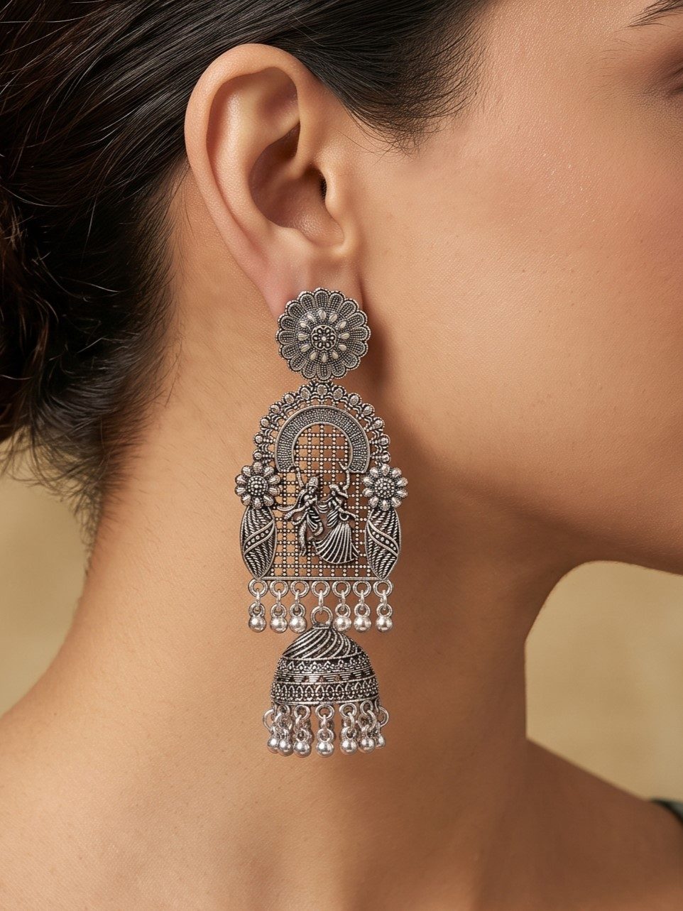 Kimaya Oxidised Traditional Earrings