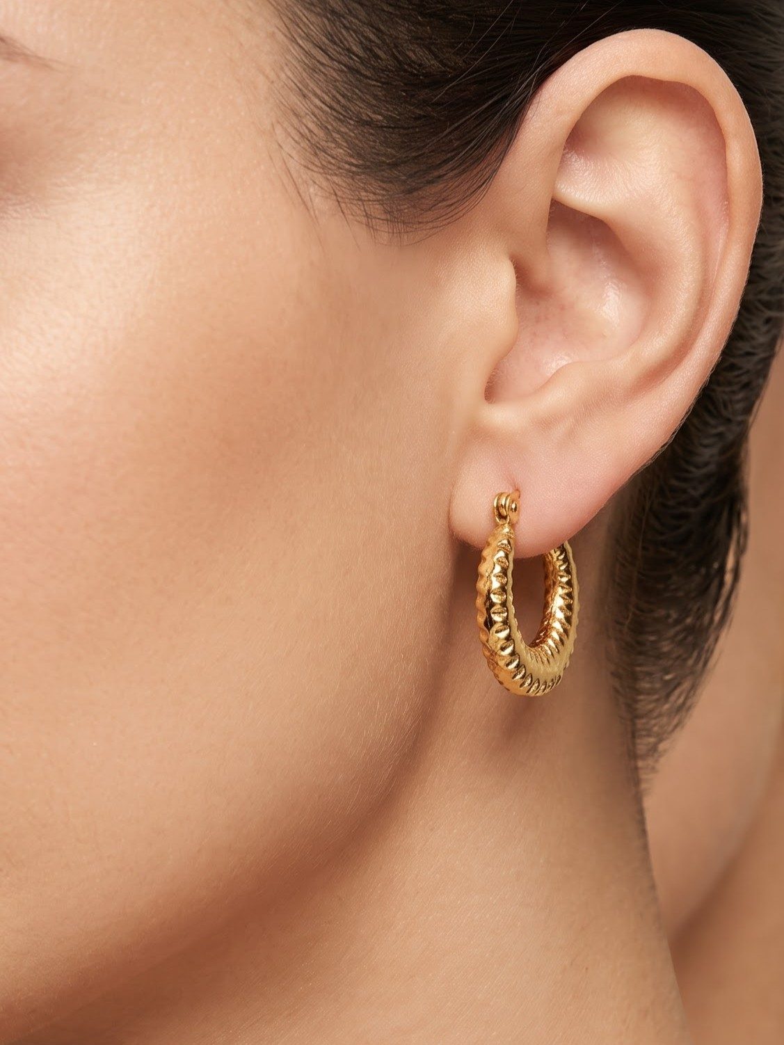 Shanaya Twisted Gold Hoops