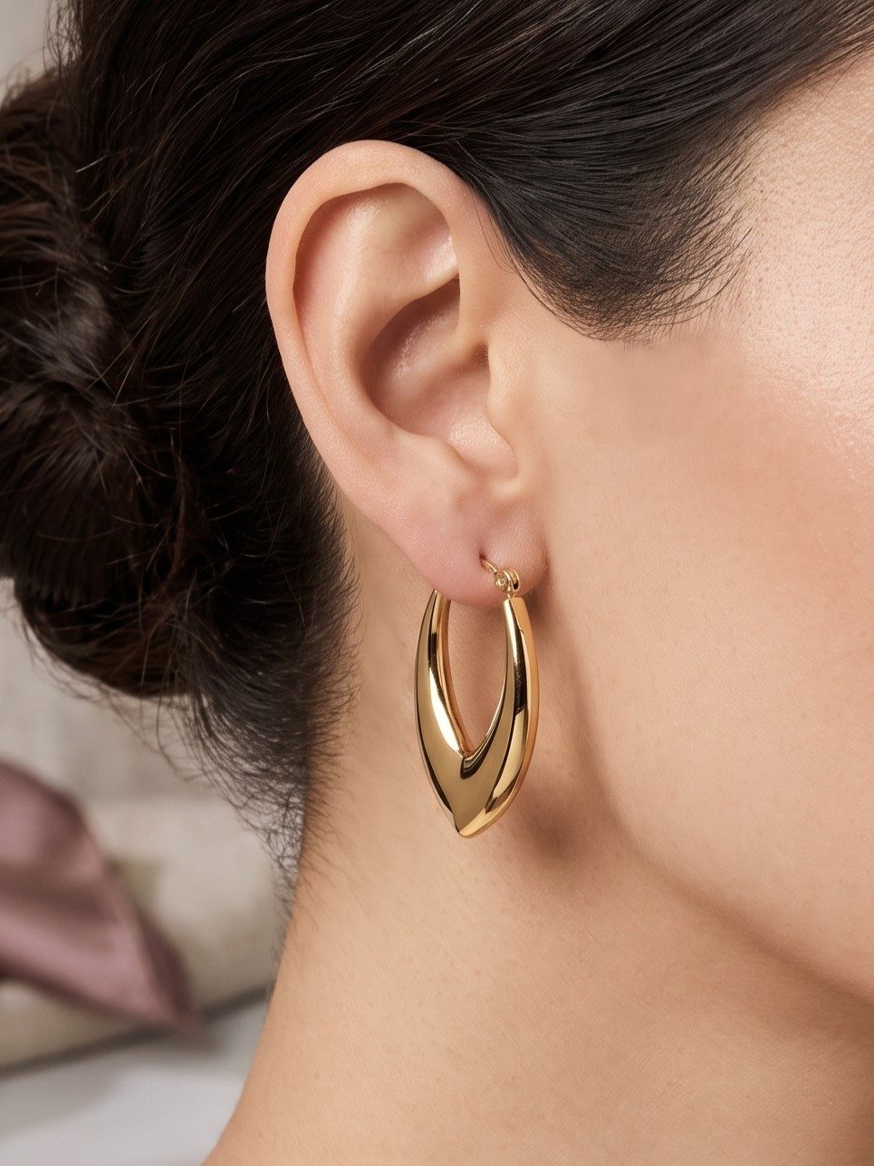 Kavya Bold Smooth Statement Balis Earrings