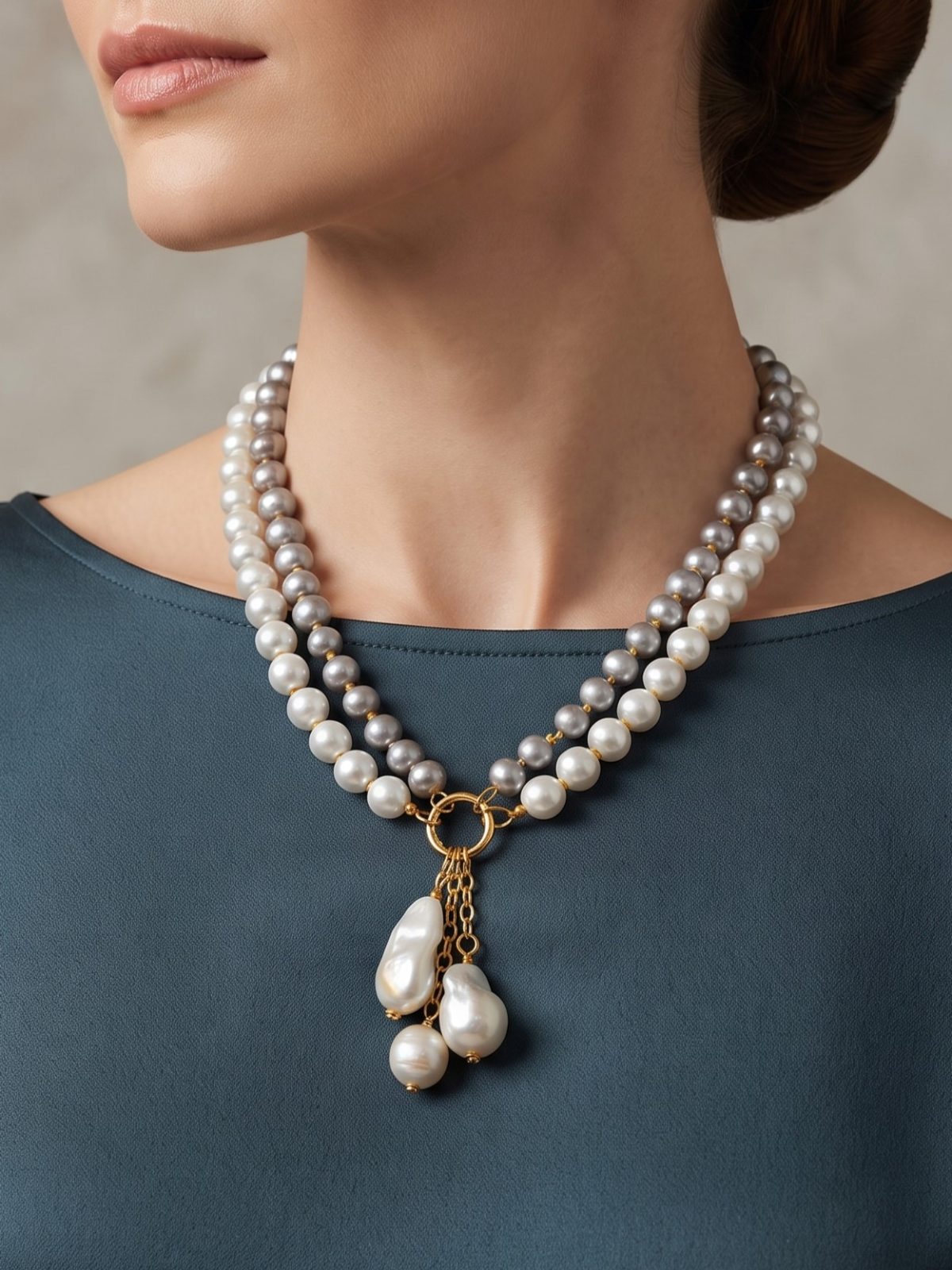 Charvi Double Layer Pearl Mala