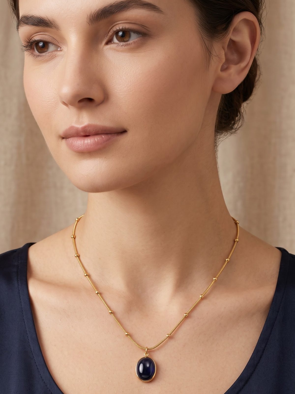 Unnati Dazzling Blue Gem Necklace