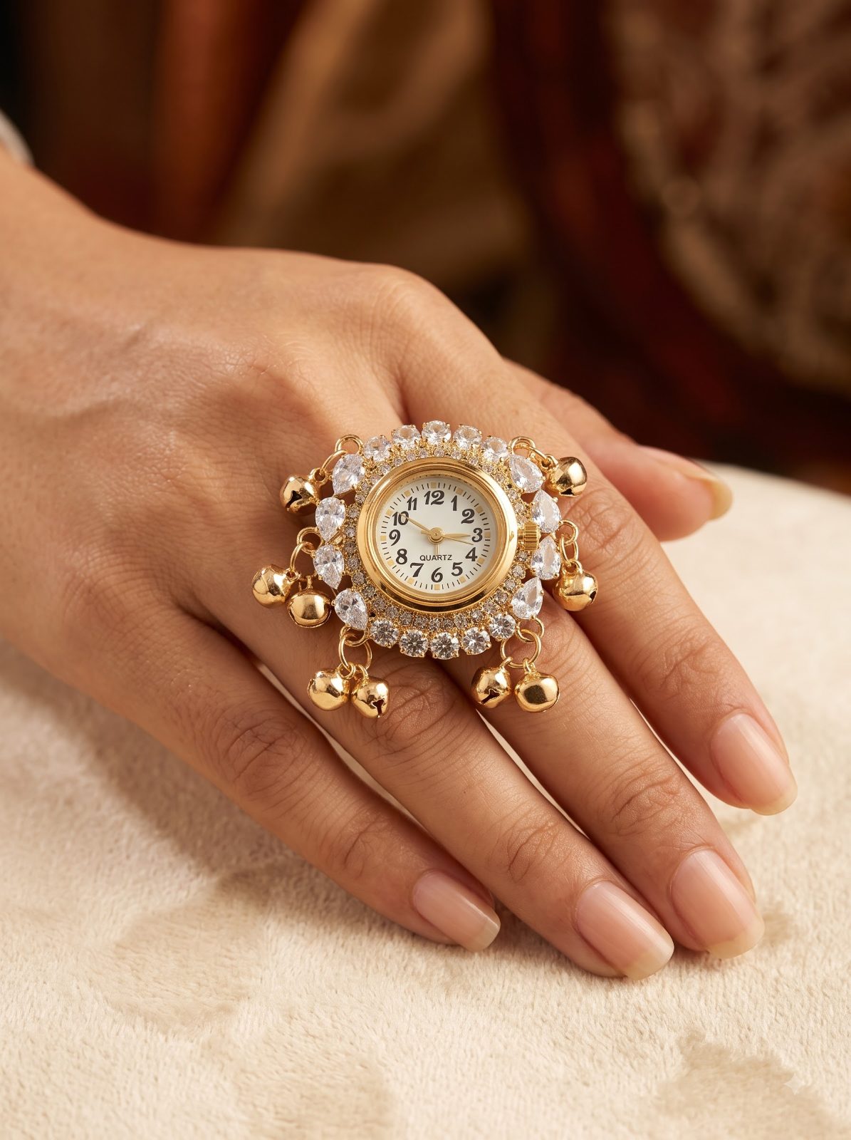 Gauri Floral Design Watch Ring