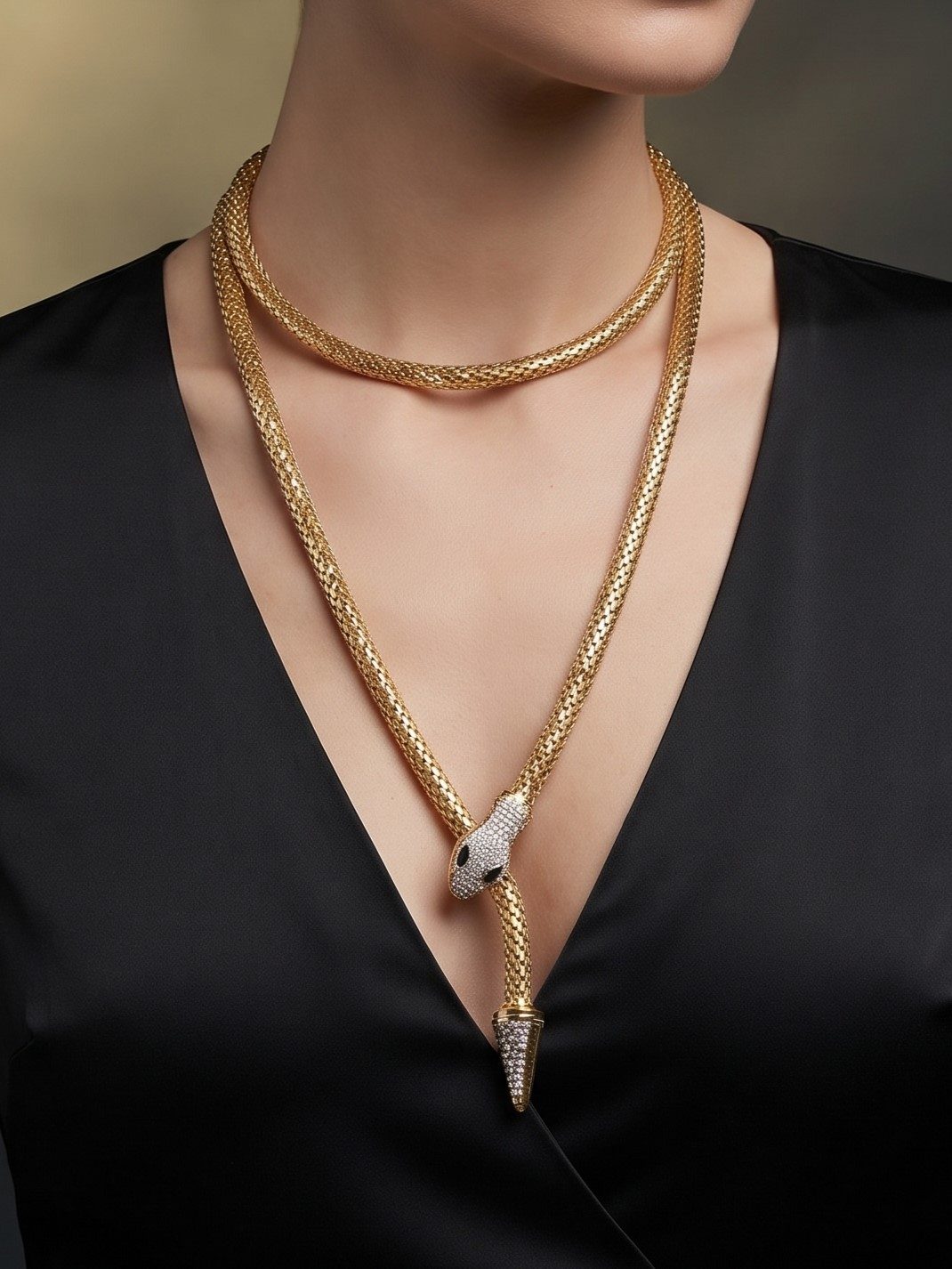 Inaaya Snake Style Anti-Tarnish Neck Chain