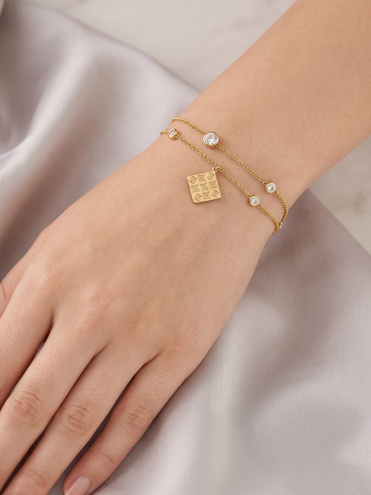 Chitra Geometric Charm Bracelet