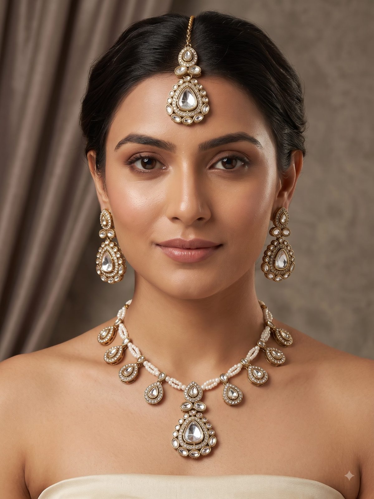 Rashika Pearl Drop Necklace Set