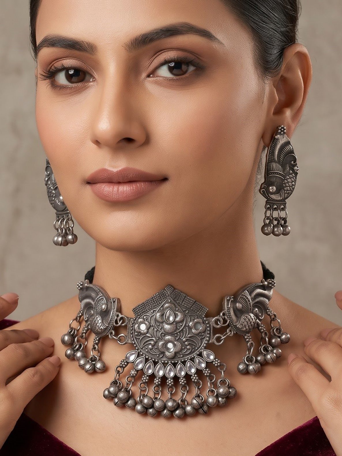 Harshita Oxidised Necklace Set