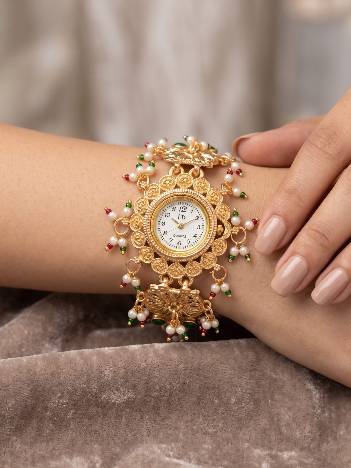 Aadhya Multicolor Bead Accented Watch