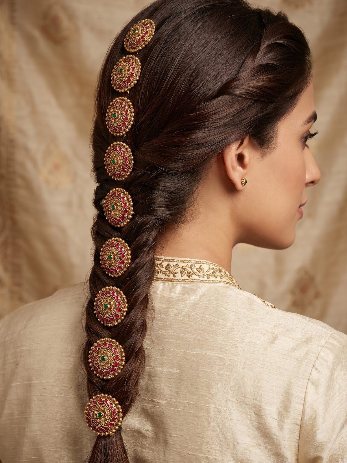 Devika Embellished Braid Hair Accessories