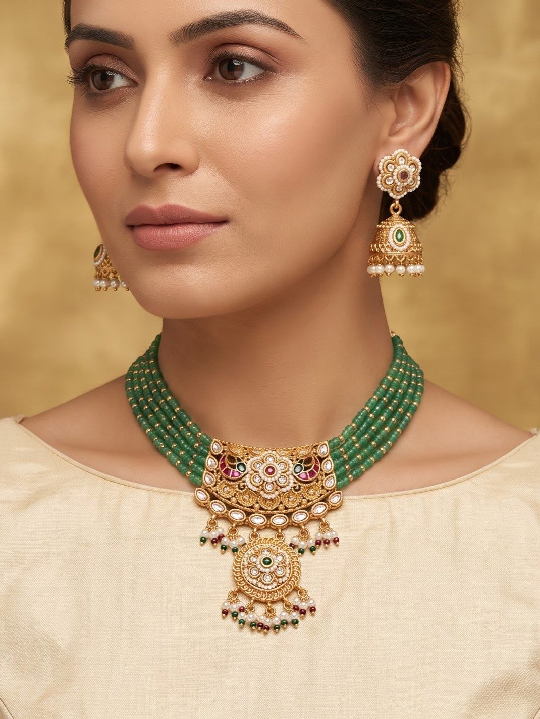 Vanshika Rajwadi Golden Look Choker