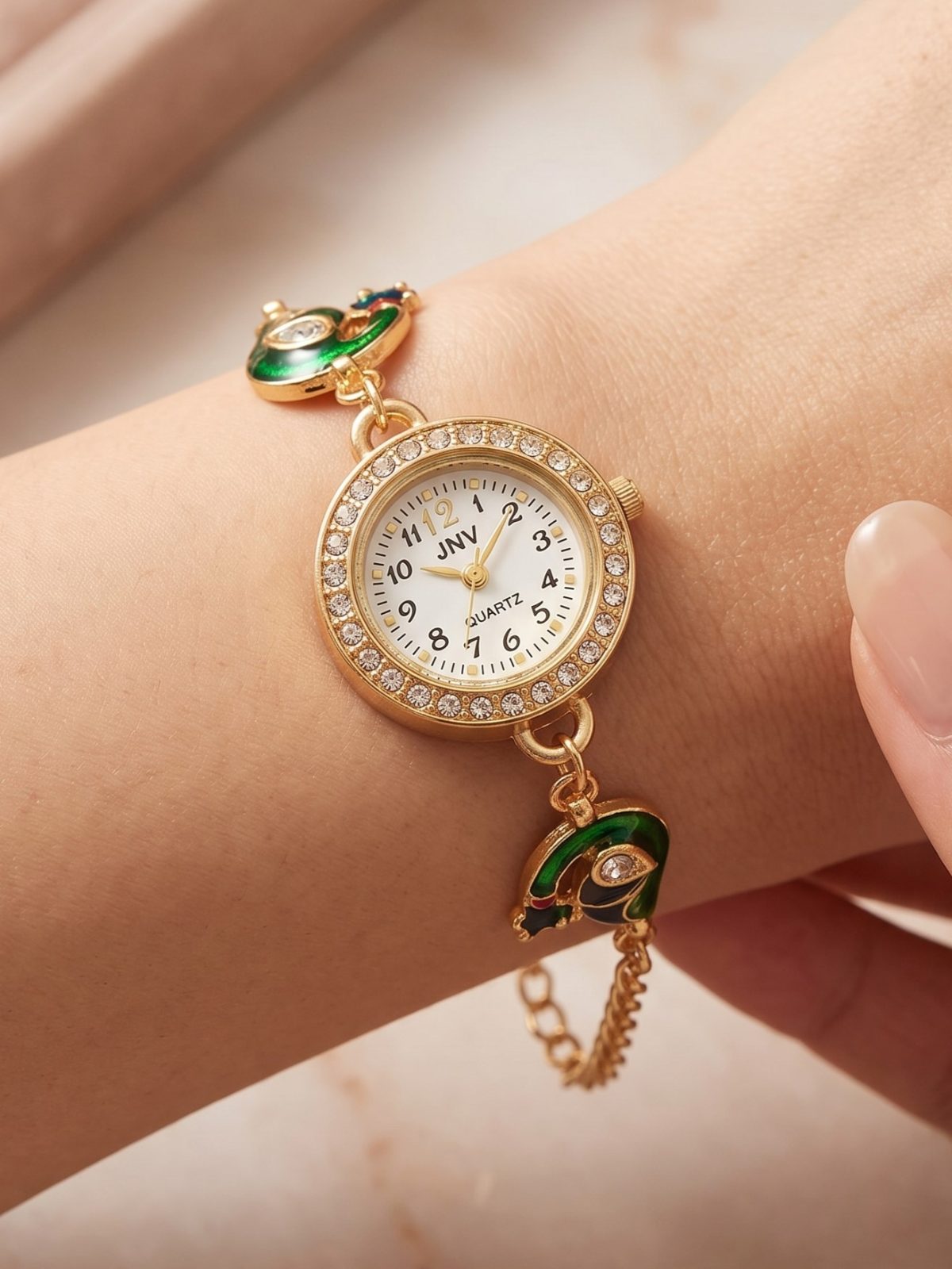Rutvika For Women Peacock Gifting Bracelet Watch