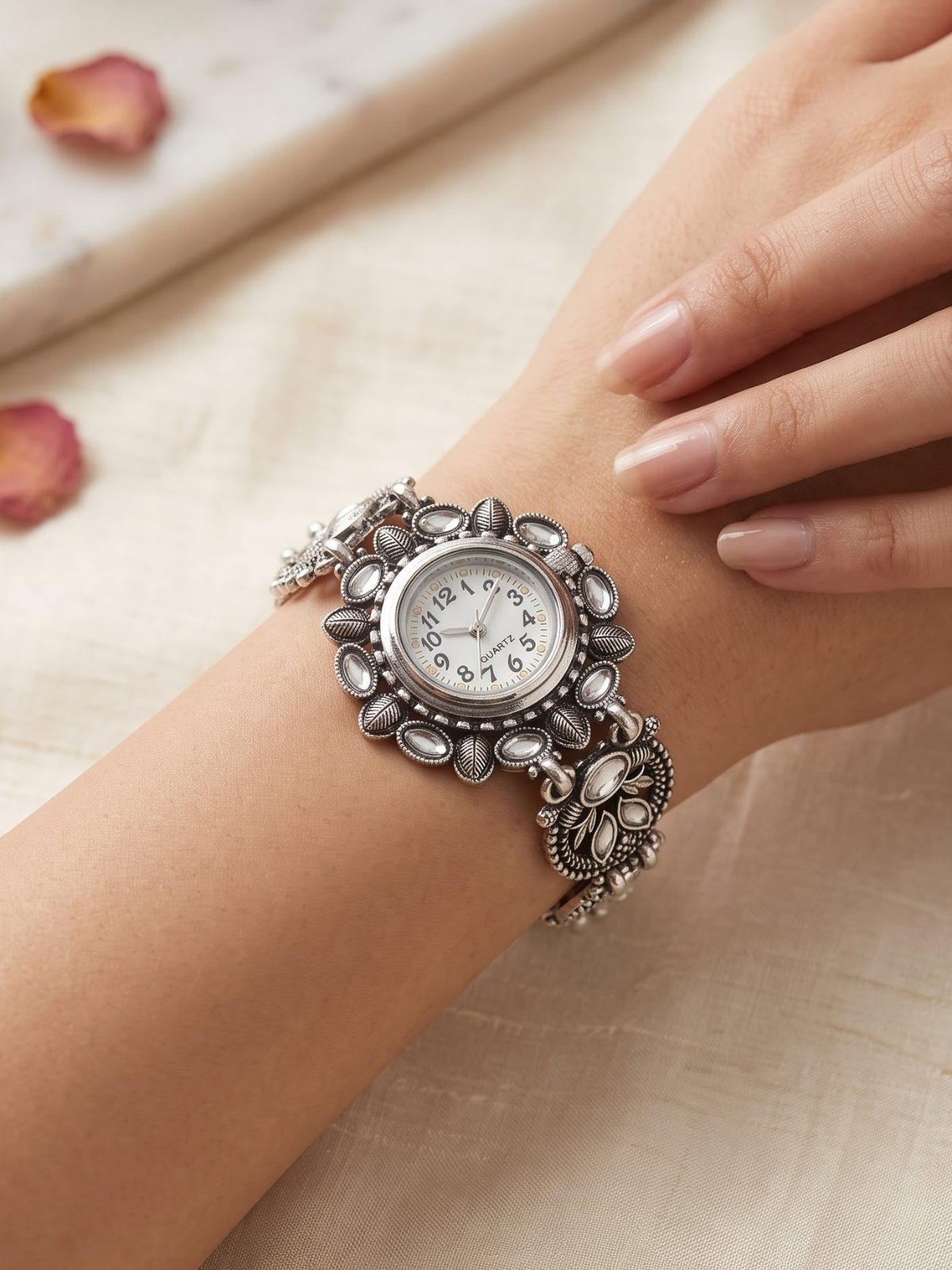 Devika Floral Antique Bracelet Watch
