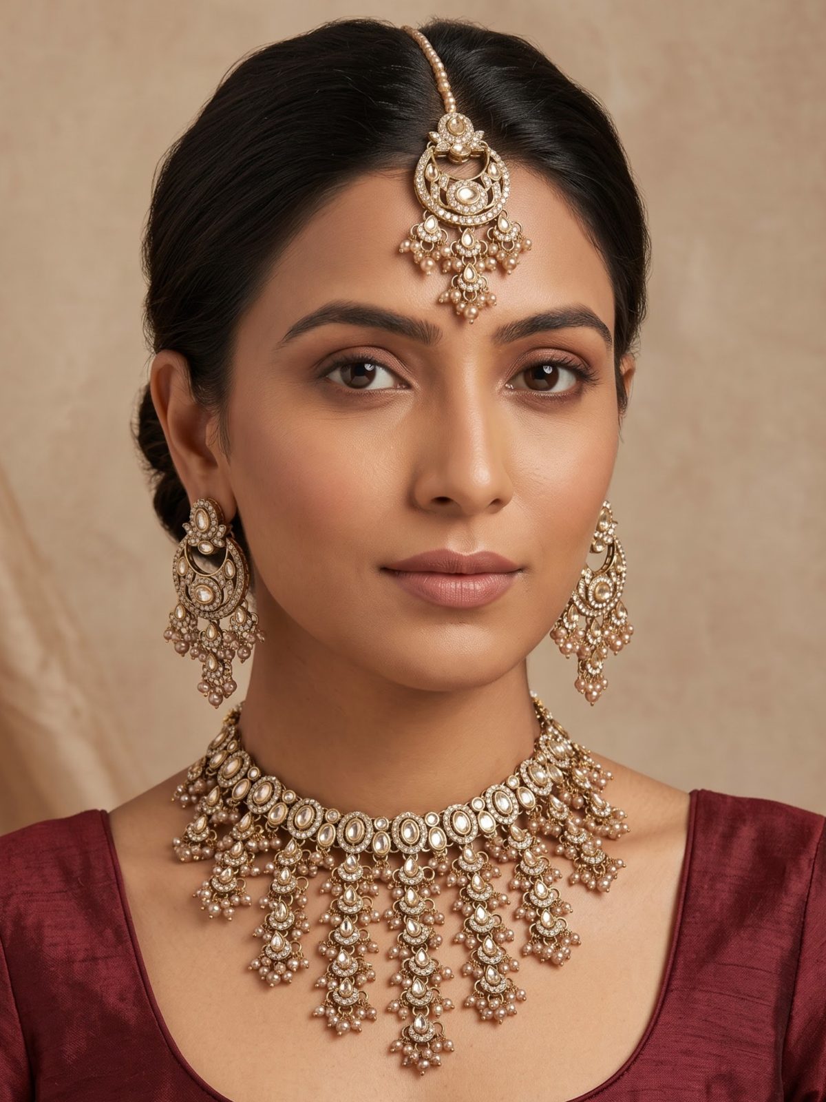 Aarohi Festive Gold Finish Necklace