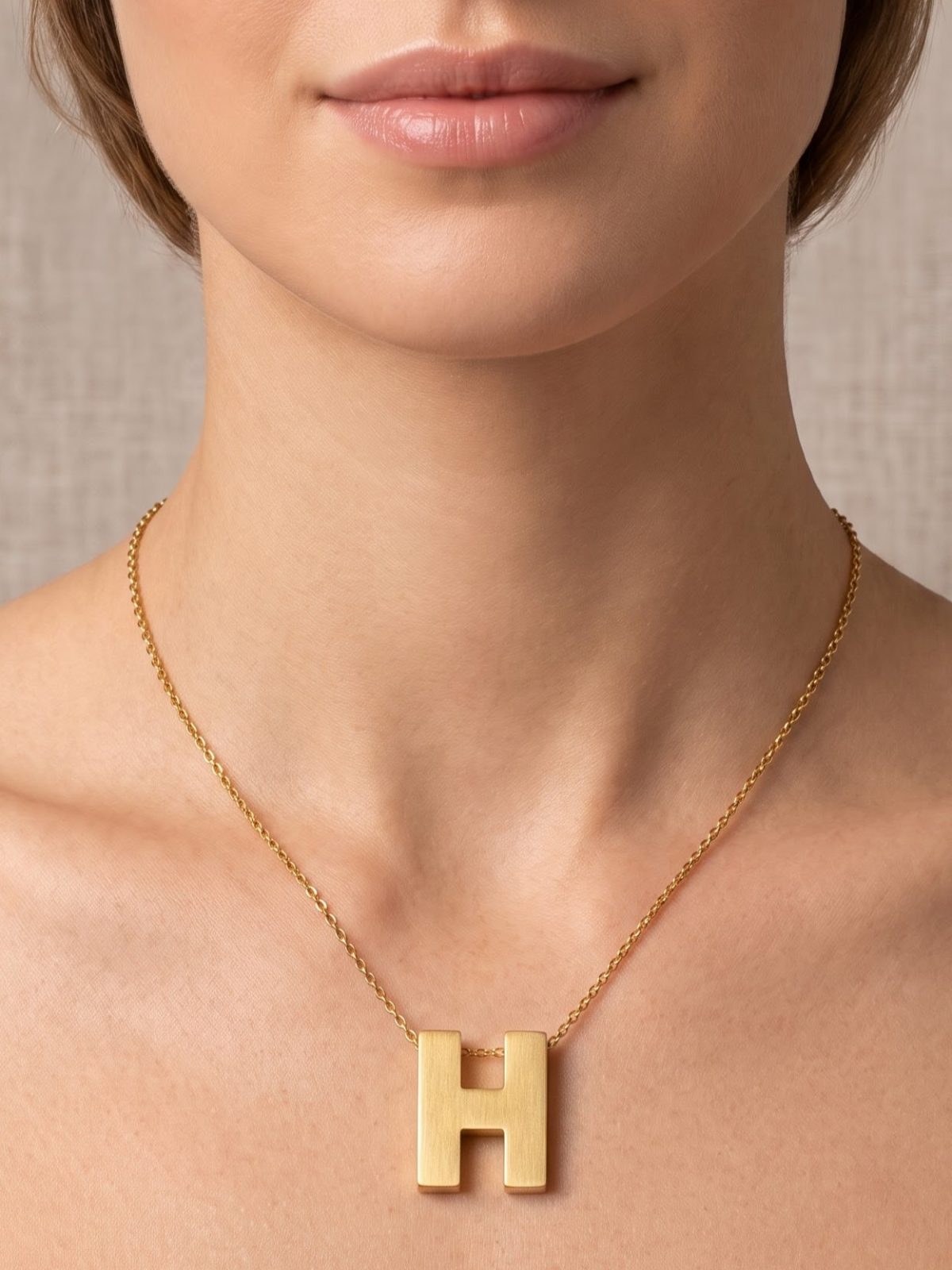 Vanya Personalized Letter H Pendant Necklace