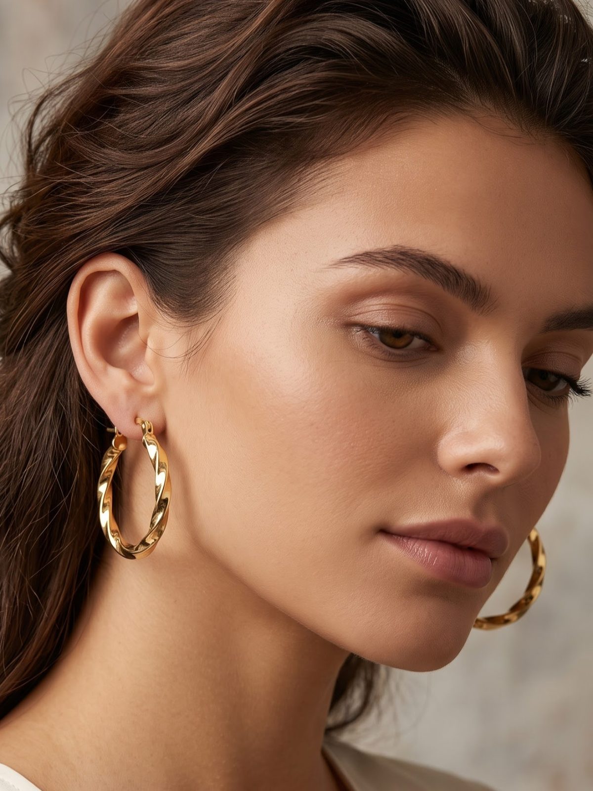 Aadhya Gold Tone Statement Balis