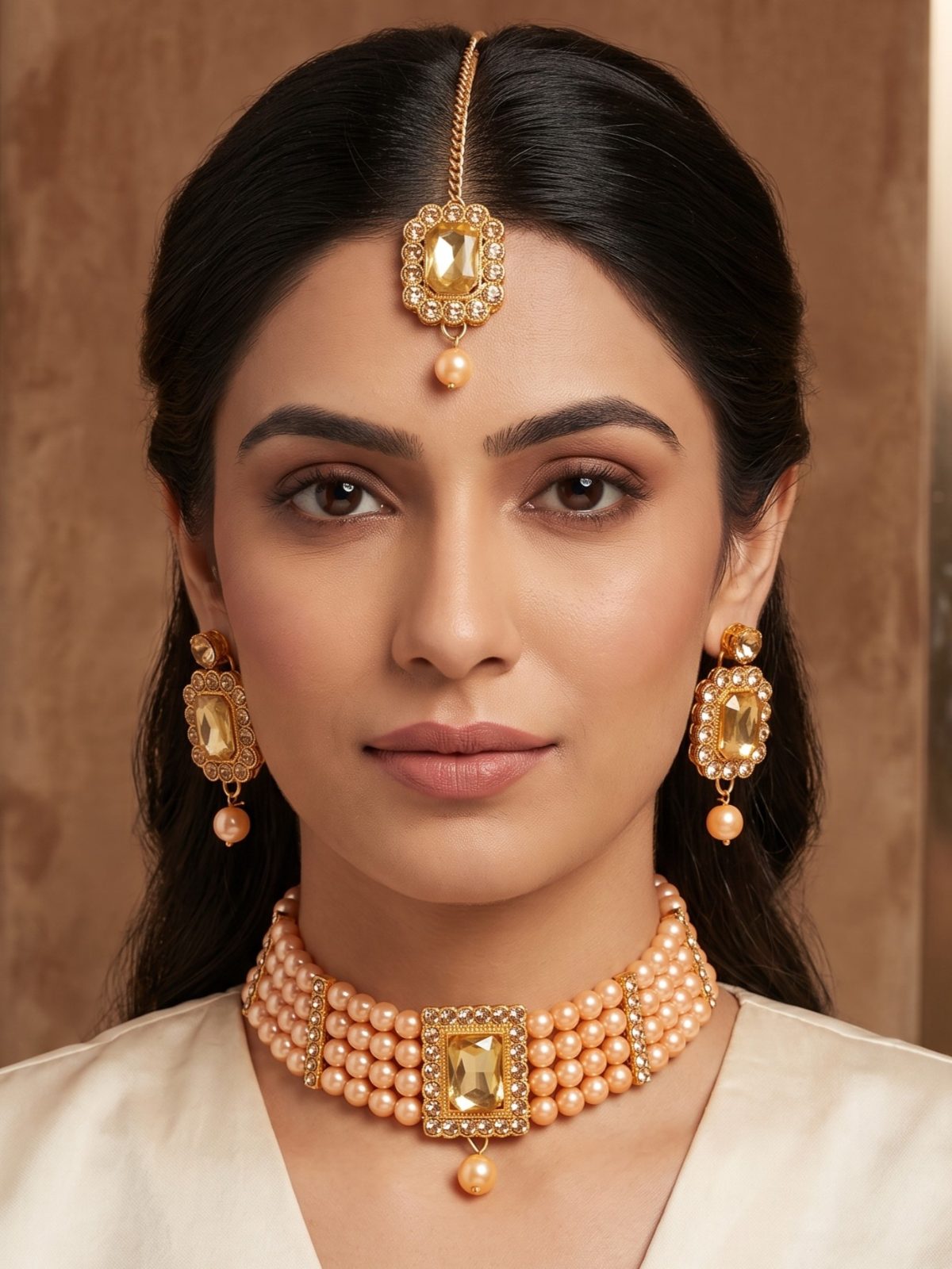 Nishtha Kundan Pearl Choker Set