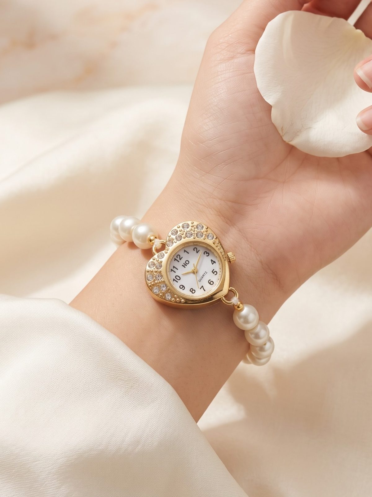 Falak Heart Shaped Dial Bracelet Watch