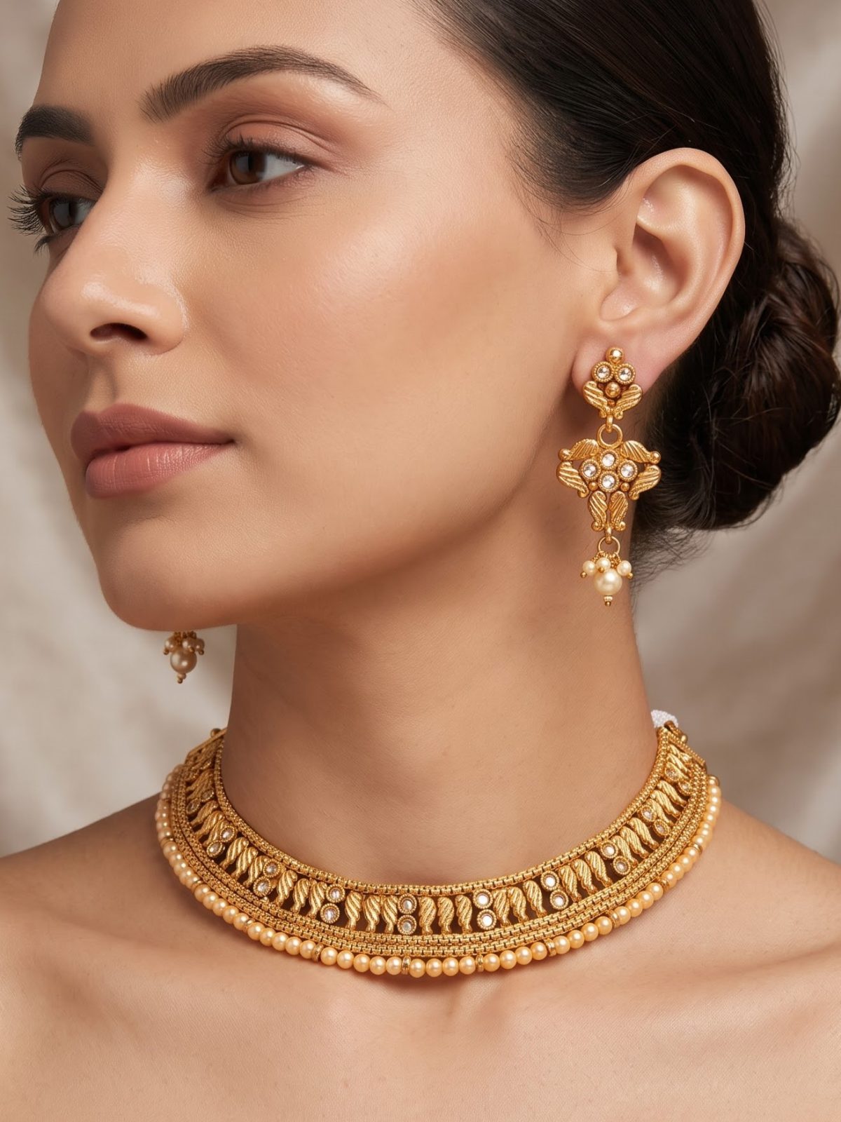 Jiya Heritage Gold Necklace