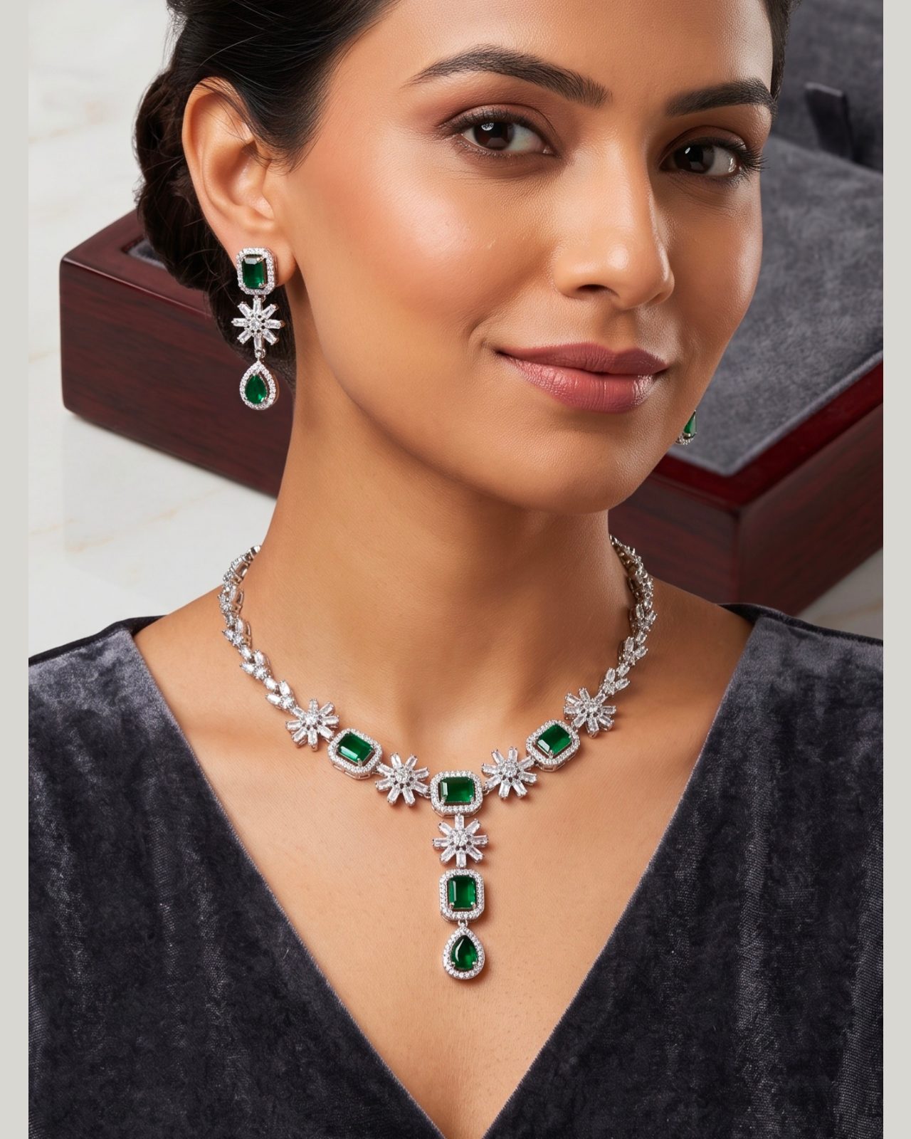 Trishka American Diamonds Necklace Set