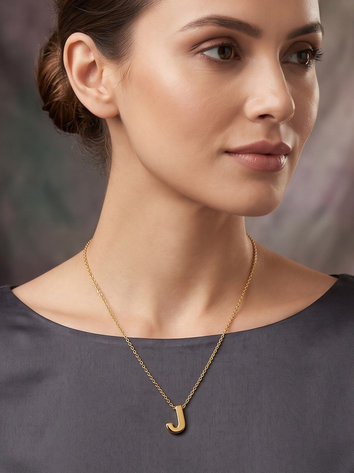 Aaravi Personalized Letter J Charm Necklace