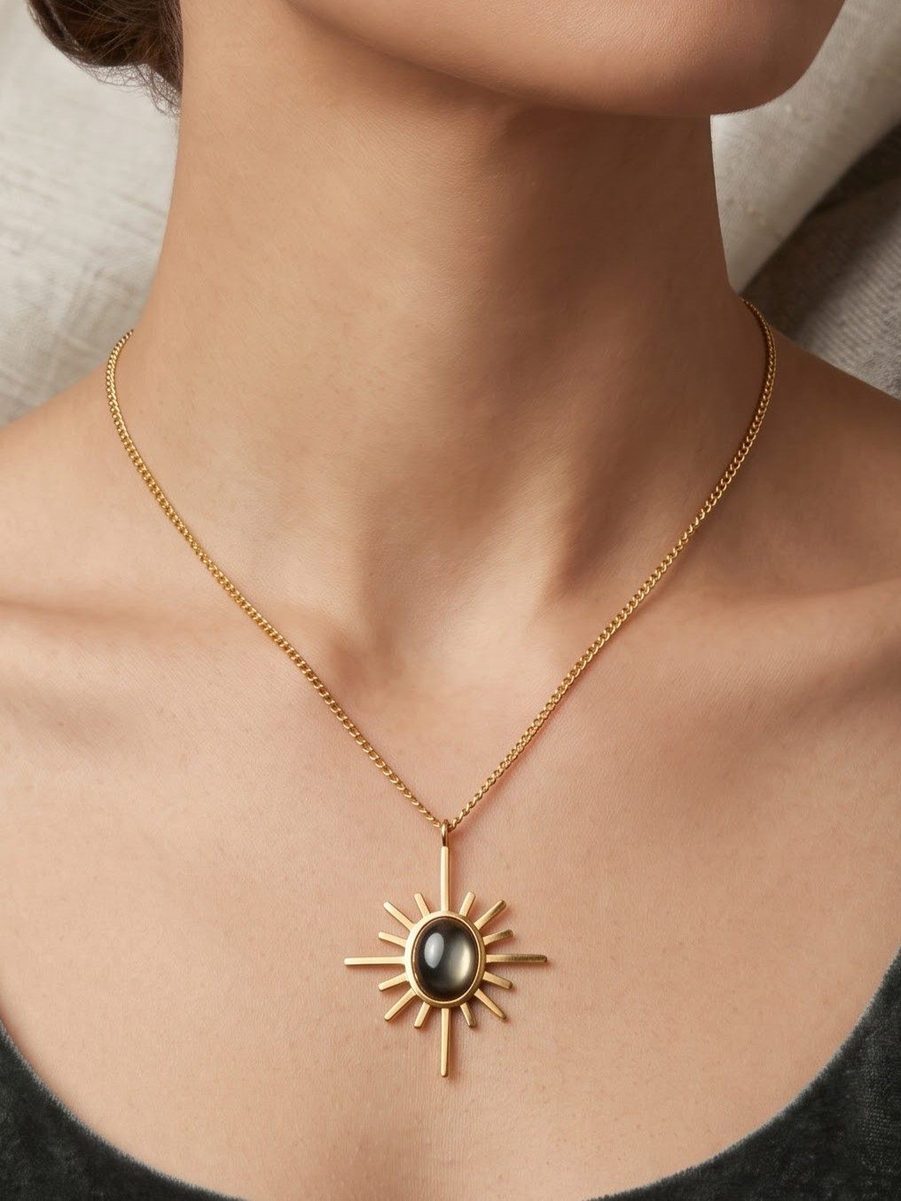 Yashika Radiant Sunburst Necklace