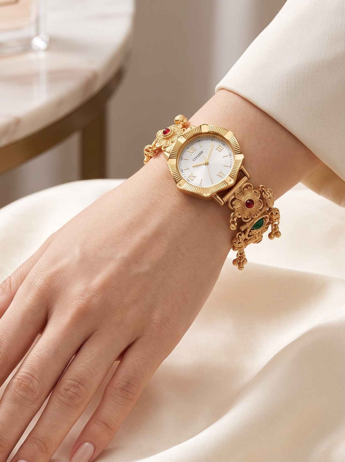 Tara Peacock Design Bracelet Watch