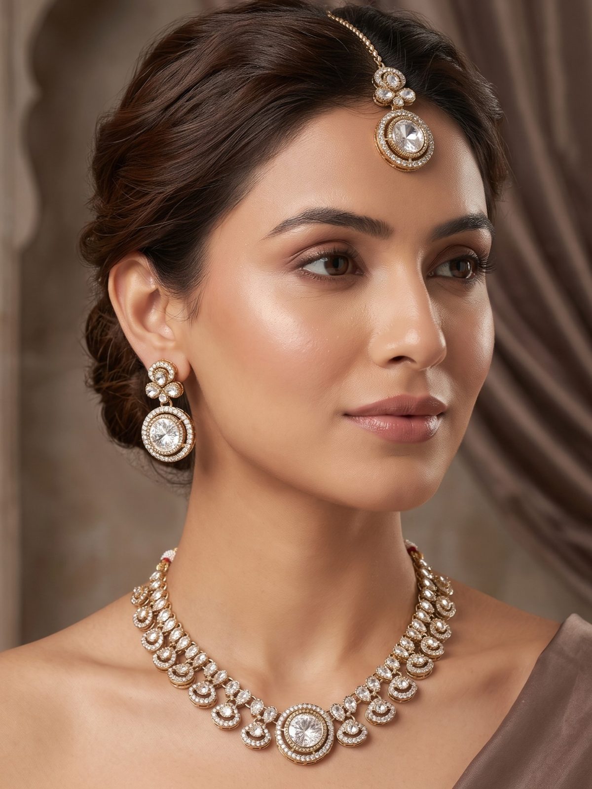 Kavya Elegant Kundan Stone Necklace