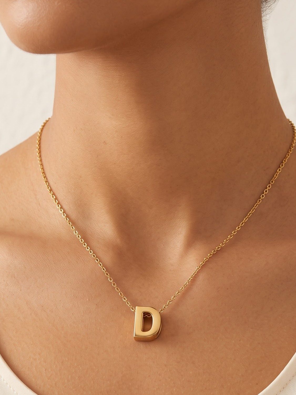 Taashi Letter D Gold Necklace Pendant