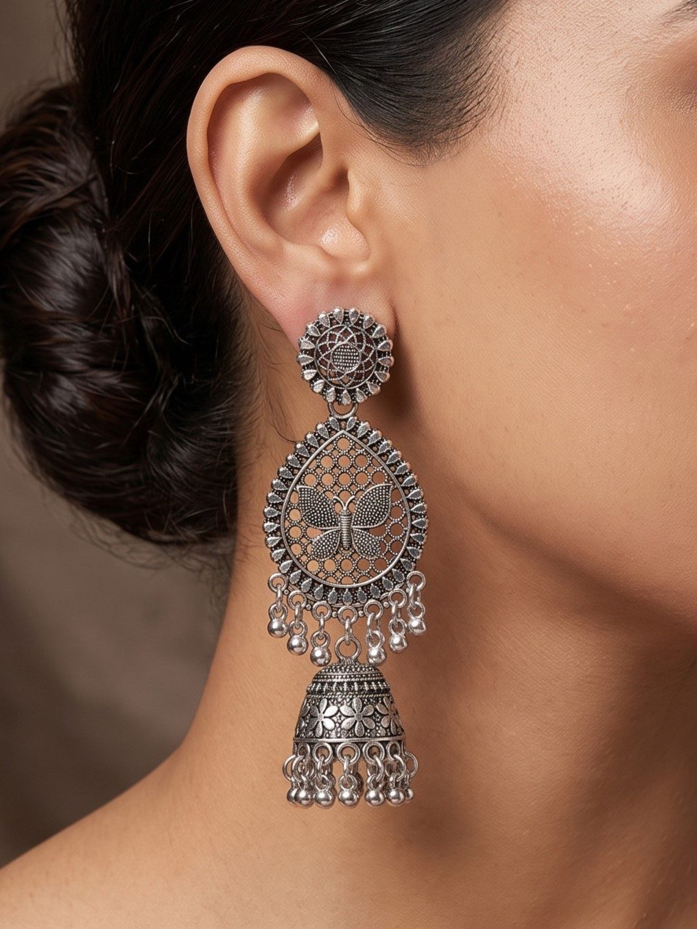 Shanaya Oxidised Traditional Earrings