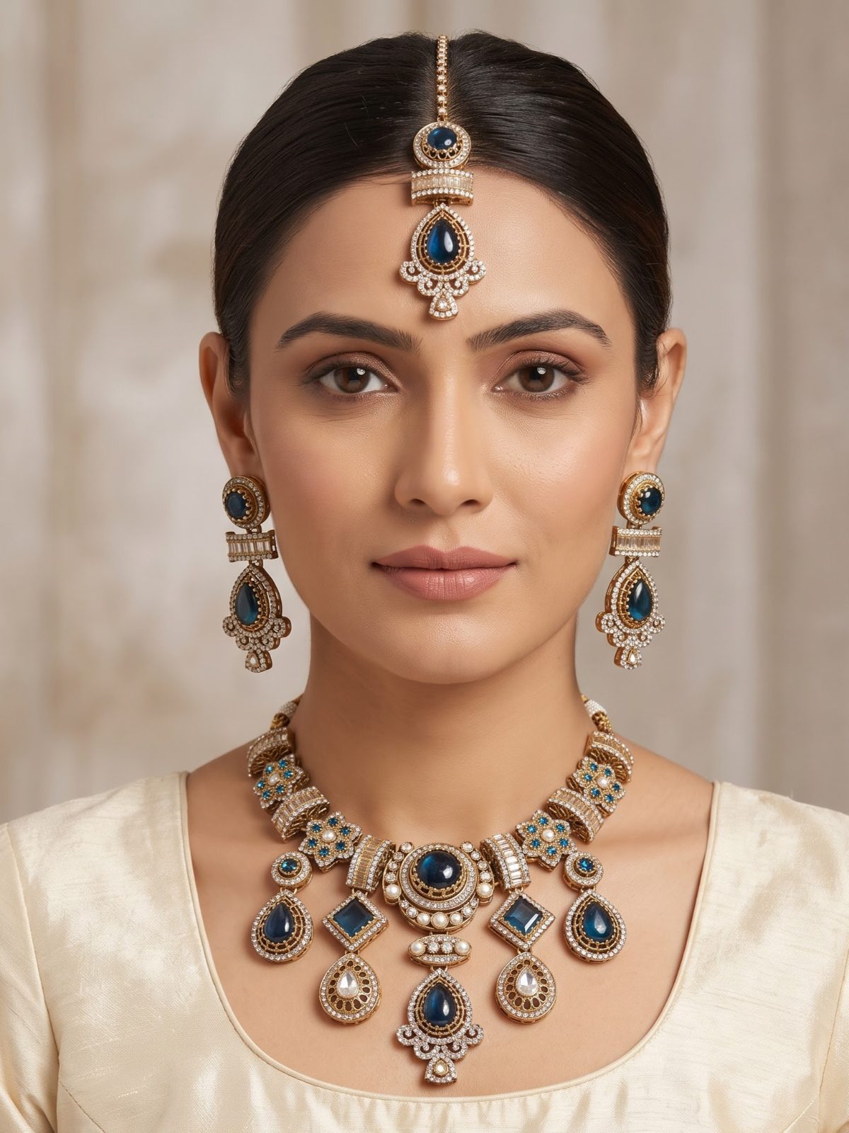 Rittika Regal Multi-Gemstone Statement Necklace