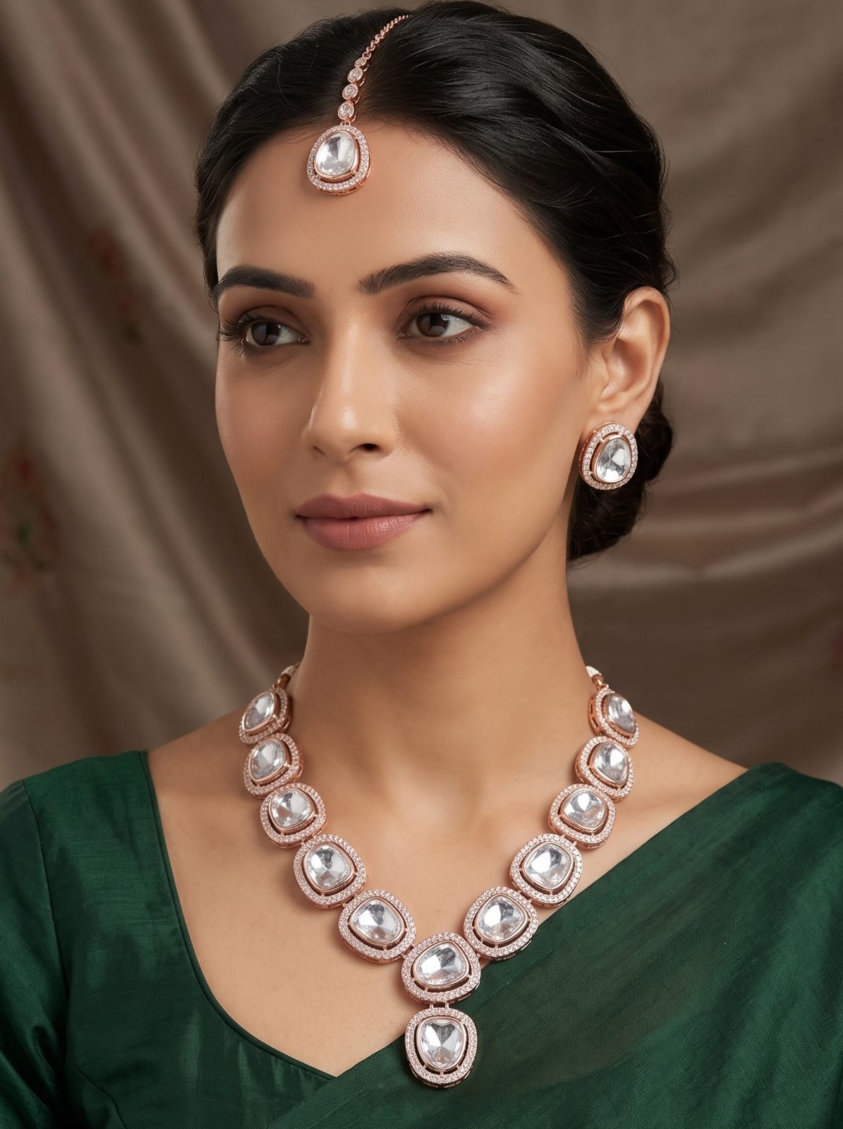 Kalpana Uncut Kundan Necklace Set