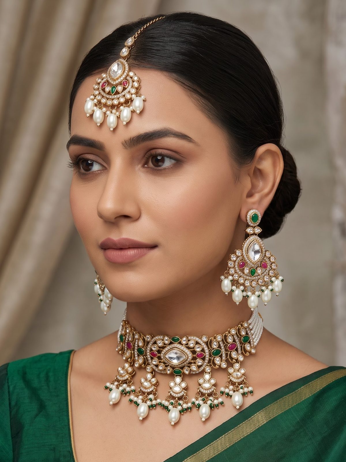 Anushka Ornate Kundan Necklace Masterpiece