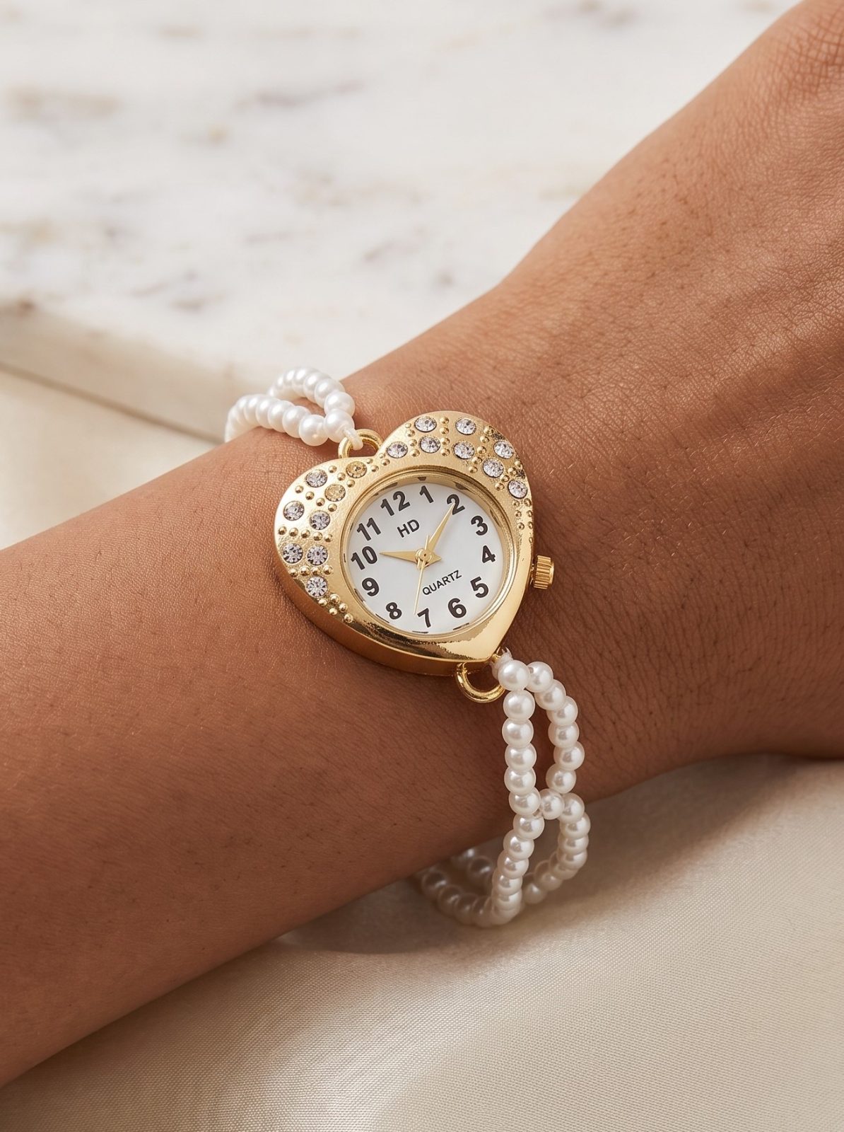 Dhyani Gold-Tone Gifting Casual Bracelet Watch