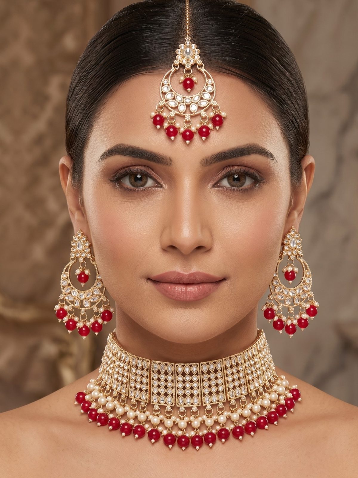 Rani Kundan Necklace Set