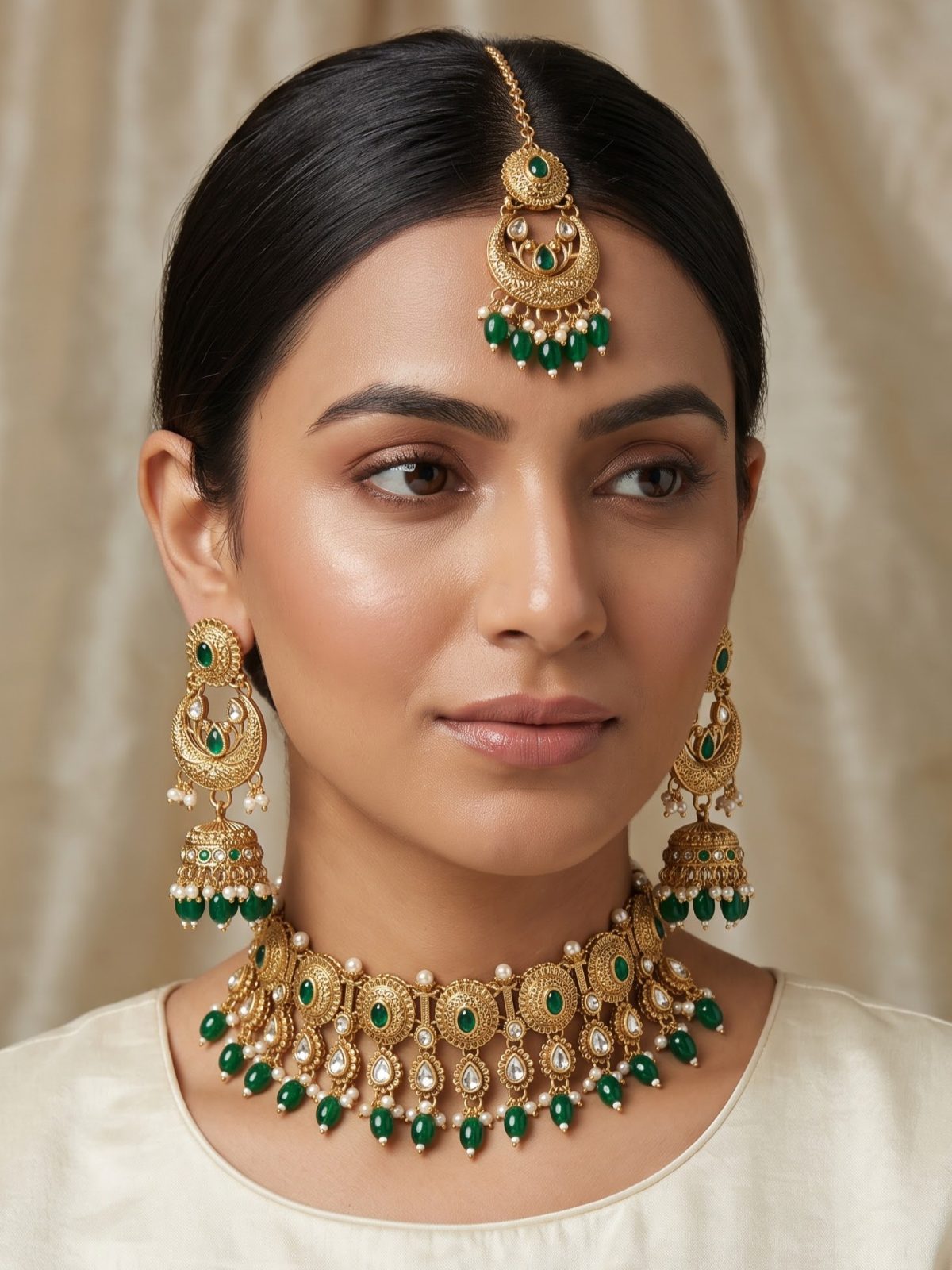 Gitanjali Regal Gold Pearl Necklace