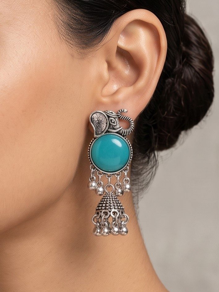 Amaira Jhumka Oxidised Earring