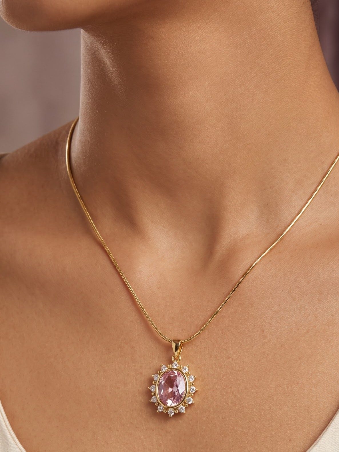 Trisha Gold Chain Amulet Necklace
