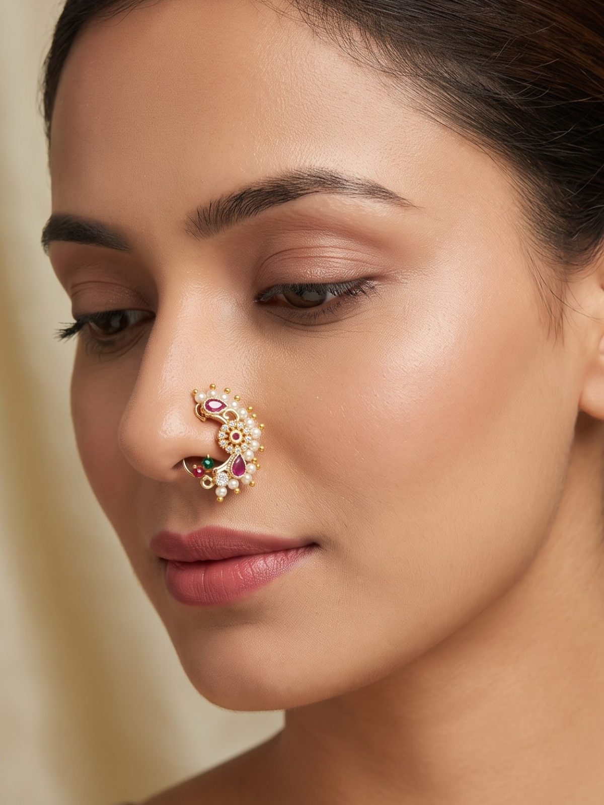 Vanshika Gold Tone Nath