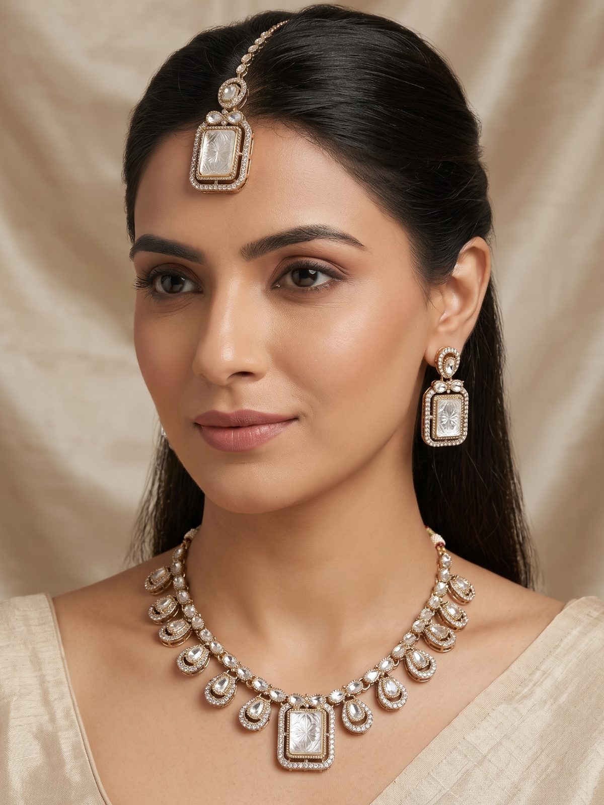 Nandini Royal Kundan Necklace Set