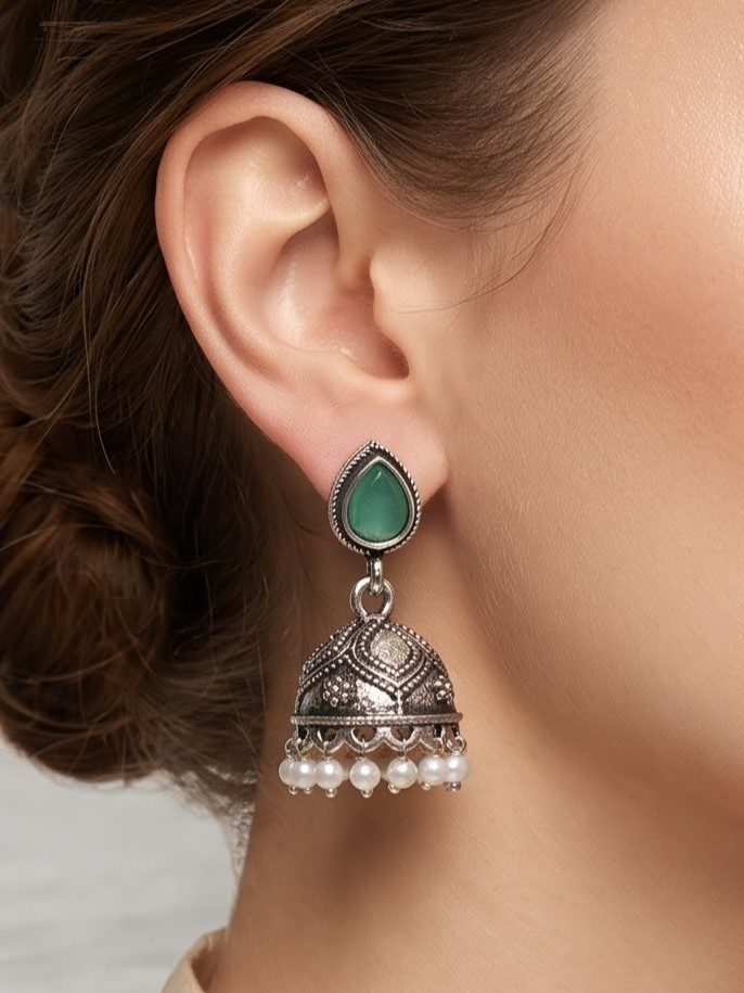 Lavanya Festive Pearl Drop Jhumkas