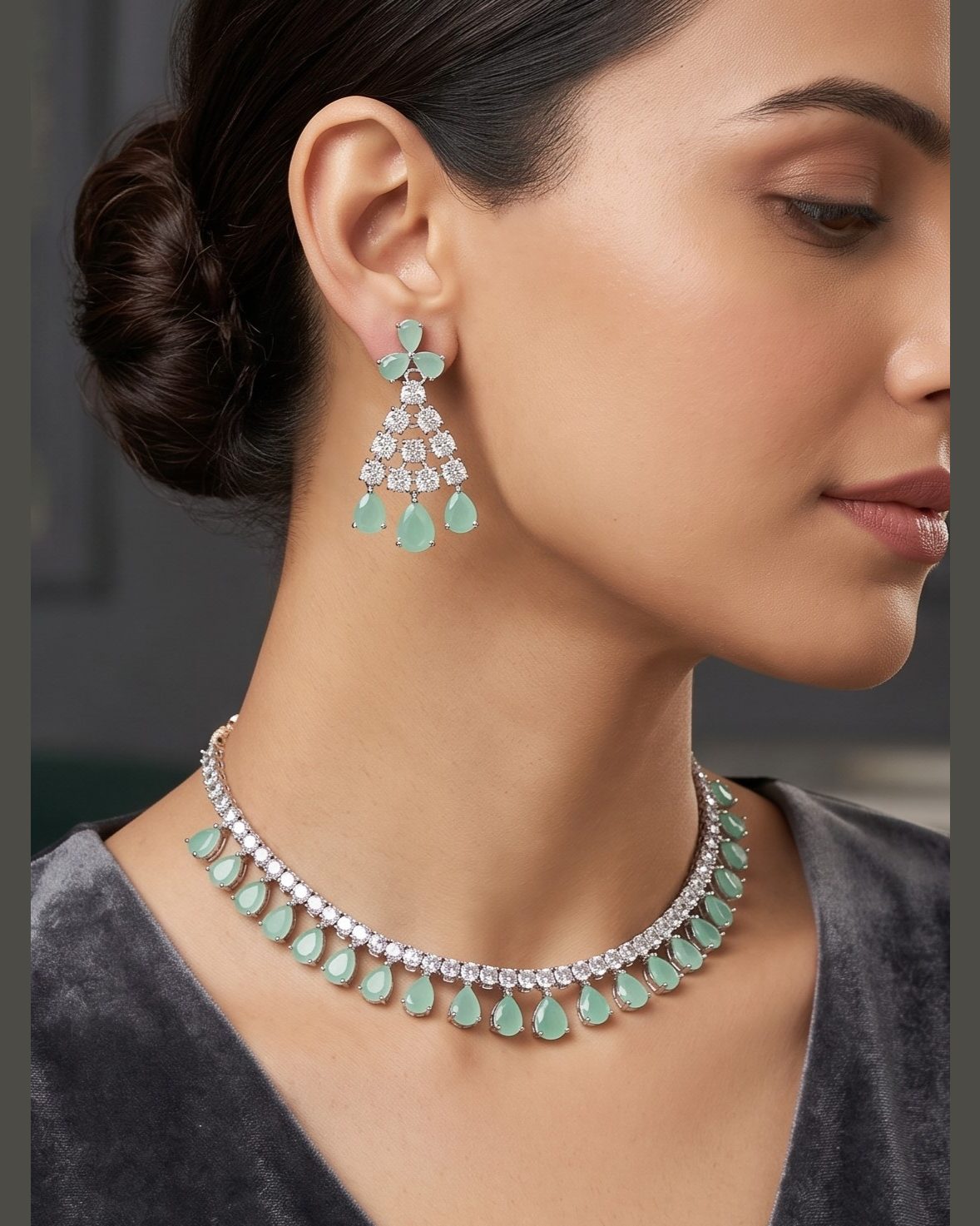 Myra American Diamond Necklace Set